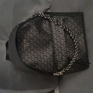 Michael Kors Bags | Michael Kors Mmk X 007 Black Metallic Slater Medium Backpack